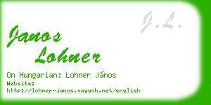 janos lohner business card